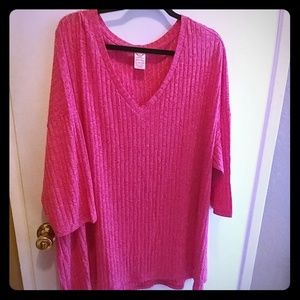 Pink 3/4 sleeve sweater